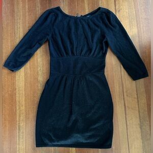 Express black nylon/wool dress